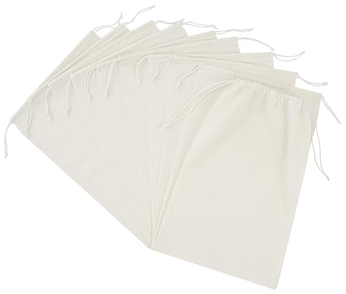 PALTERWEAR 100% Cotton Drawstring Bags 10‑Pack 10x15 Lightweight 70 GSM Muslin Pouch Set | Reusable Gift, Craft, Pantry, Travel Storage | Double Drawstring (Natural Beige, 10 x 15 Inches) - size: 10 x 15 Inches