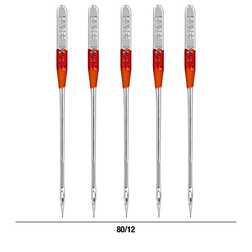 SINGER 04735 Sewing Machine Needles, 5-Pack, 80/12 - style: 80/12