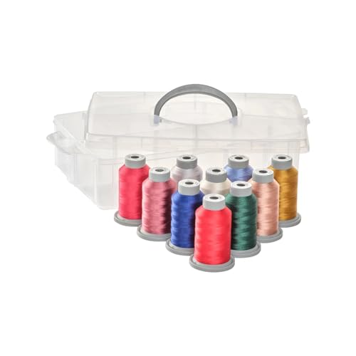 The Winter Collection - Glide Polyester Thread No 40-10 Vibrant Colors for Quilting, Sewing, and Embroidery - 1,100yds Spools - Trilobal Versatile Sewing Thread Kit for Craft Enthusiasts