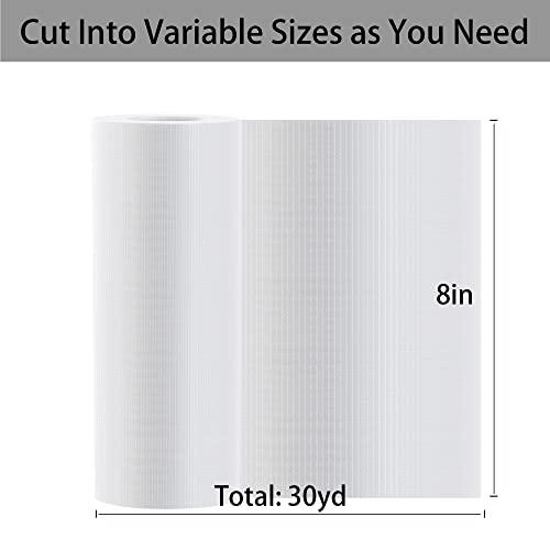 Water Soluble Stabilizer for Embroidery Topping Film (8 in x 30 yd Roll), Seneme 35um Clear Embroidery Stabilizers - Wash Away Embroidery Stabilizer for Machine Embroidery Stabilizer and Hand Sewing - size: 8"*30yd roll