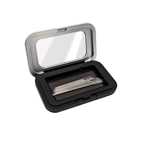Magnetic Needle Case with Clear Lid, Compact Sewing Needle Case with 8 Assorted Needles, Portable Needle Holder for Quilting, Embroidery, Mending and Travel