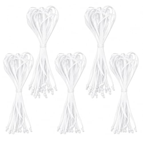 Mandala Crafts White Christmas Ribbon Ornament Hangers Loops, 100 PCs - color: White