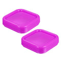 HARFINGTON 2pcs Magnetic Pin Cushion Square Plastic Magnetic Sewing Pin Holder Storage Case Needle Cushion Tool for Sewing DIY Projects, Rose Red - color: Rose Red