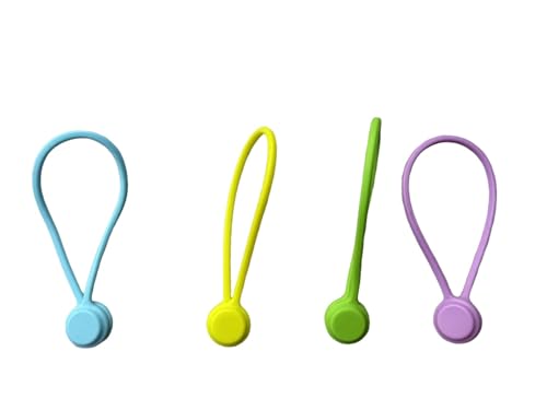 4 pcs Magnetic Needle Minders Silicone Magnetic Fabric Clips, Macron Color Magnetic Needle Keeper for Cross Stitch Embroidery Needlework Accessories