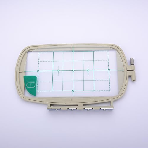 Tarjenle Embroidery Hoop Frame, Professional Stretch Frame for Brother Sewing Machine, Grid Hoop, for NV500/NV500D/NV900/NV950D/NV180/P-1000/PE-300S/PE-400D/EMS10/ZZ3-B140 (White, 100x100mm) - size: 100x100mm