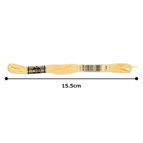 DMC 6-Strand Embroidery Cotton Floss, Pale Yellow - color: Pale Yellow, size: 8.7 yards