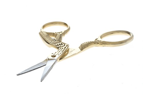 SE Premium Quality 3 1/2-Inch Stork Scissors, Gold Color - SP27G