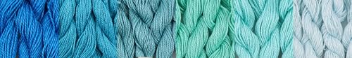 KCS 162 Yards(150 Meters) Mercerized Pearl Cotton Crochet Needlepoint Thread,Size 5,6 skeins,Mixed Color 06 - color: 6color06, size: 6 skeins