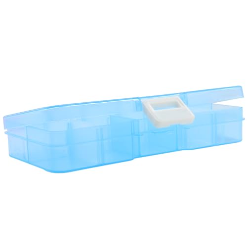KINJOEK 32 Pack 10 Grids Plastic Bead Organizer Containers Storage, Adjustable Dividers Diamond Jewelry Craft Painting Storage Case, Colors Small Fishing Tackle Box for Sewing Cross Stitch Accessories - color: Colored, size: 10Grid 32PCS