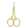 Multicolor Professional Grooming Scissors for Facial Hair Removal - color: Curved Safety Head Gold