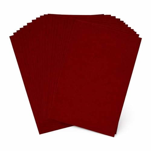 Mandala Crafts 9X12 20 Maroon Self Adhesive Felt Sheets & Sticky Backing - color: Maroon