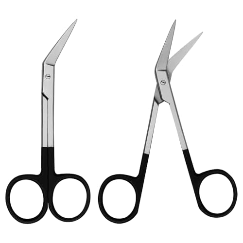 Iris Scissors 4.50" Str/Cud/Angled TC Tungsten Carbide, Supercut O.R. Grade (Supercut Angled) - style: Supercut Angled