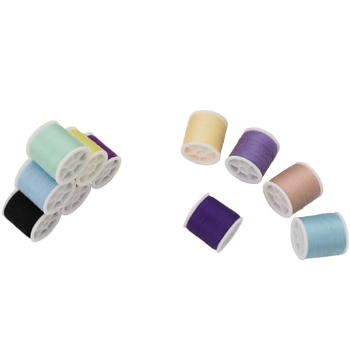 56 Spools Sewing Thread Kit for Hand Sewing and Machine Sewing Use, Colorful Polyester Thread Set 100 Yards Per Spool, 5600 Yards Total
