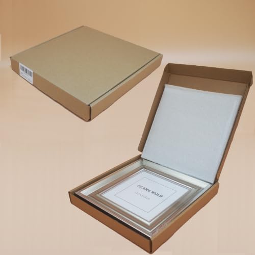 4x4 Silver Picture Frame, Real Glass, MDF, Black Backing, Wall/Tabletop - color: Silver, size: 4x4