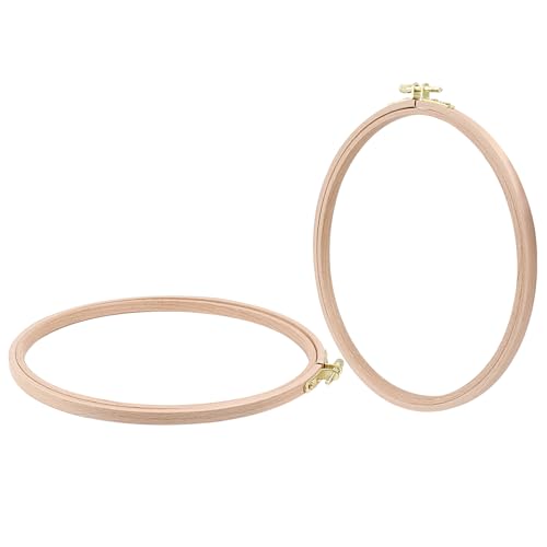 Murtenze 8" Embroidery Hoop Round Beech Wood, 2 Pack - style: 8 Inch