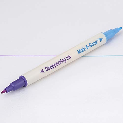 Dritz Dual Purpose Disappearing Ink & Mark-B-Gone, Marking Pen, Blue and Purple, 8.75 x 2.88 x 0.5 - size: 1 Count (Pack of 1)