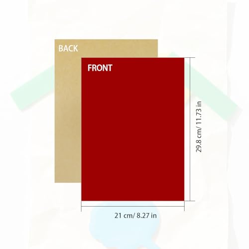 10 PCS Sticky Felt Sheets, Self Adhesive Felt Sheet - color: Red