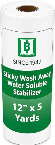HBI Sticky Wash Away Water Soluble Stabilizer Roll, 12 in x 5 yd - size: 12" x 5 yd