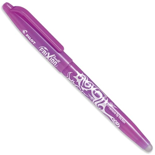 PILOT Frixion Heat/Friction Erasable Rollerball Pen FR7 - Medium Line 0.7mm Tip Nib - Pack of 5 in Envelope Gift Packaging - Wine Red, Coral Pink, Apricot Orange, Purple & Sky Blue