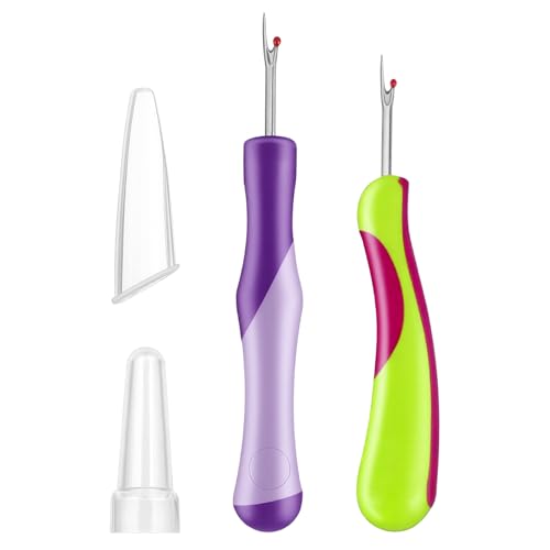 SULIKJHUI 2 Pcs Seam Rippers for Sewing, Thread Cutter Picker Tool