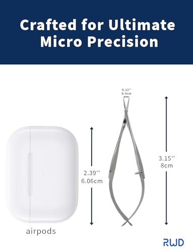 RWD VANNAS Micro Spring Scissors, 3.2" Straight Tapered Tip (S11001-08) - size: Straight Tapered Tip - S11001-08