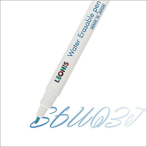 LEONIS Water Erasable Fabric Marking Pen Blue 10 Count Pack*3 [ 78007_3pks ] - size: 10 Count (Pack of 3)