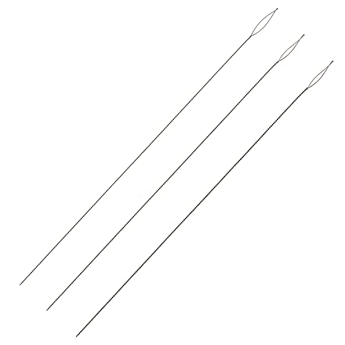 The Beadsmith Basic Elements Collapsible Eye Needles – 5 Inch Long – Flexible Twisted Wire – Large Eye, Easy to Thread – 3 Needles in Assorted Sizes - size: 5" Long - 3 Needles
