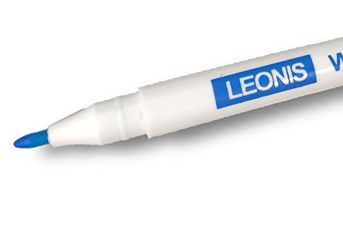 LEONIS Water Erasable Fabric Marking Pen Blue 5 Count Pack [ 78008 ] - size: 1 Count (Pack of 5)
