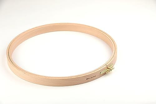 Nurge Premium Quality Beech Wood Embroidery Hoop, Cross Stitch Hoop with Gold Plated Adjustable Brass Screw for DIY Projects Ideal for Crafters,Beginners & Professionals - 12.2" Diameter & 0.93" Thick - size: 12.2" / 310mm Dia