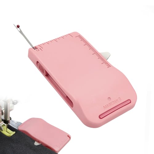 Magnetic Sewing Machine Sleeve Tool Seam Guide with Seam Ripper Ruler Scale - color: pink