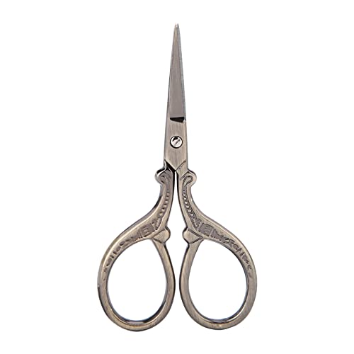 Antique Sewing Shears, Bronze Handle Precision Cutting, Craft Scissors, for Cross Stitch DIY Fabric Projects, for Seamstresses, Embroidery Artists, Quilting Hobbyists, Scrapbooking