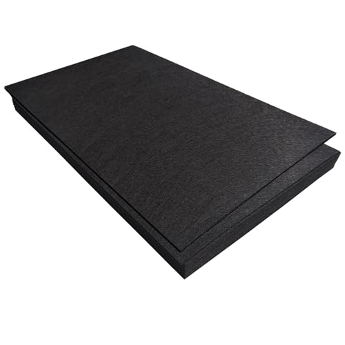 Jtnohx Felt for Crafts, 16 Pcs Felt Fabric, 7"×11.3" Stiff Felt Sheets, Craft Felt Square for Sewing (Black) - color: Black