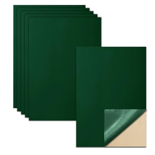 Biaungdo Self Adhesive Felt Sheets, Dark Green, 6 Pcs, 8 x 12 Inch - color: Green