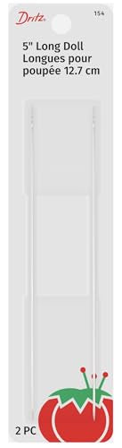 Dritz 154 Doll Hand Needles, Long, 5-Inch (2-Count) Nickel - style: Doll Hand Needles, Long