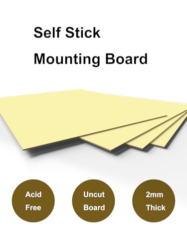 4 PCS Acid Free Sticky Mounting Board 11 X 14″ for Cross Stitch, Needlework