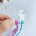 Set of 100 Mini Acrylic Floss Swatches, Floss Drops with Thread Swatch, Variegated Thread Floss Drops (100 PCS) - color: 100 PCS