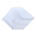 6 Pack of Ladies Embroidery Cotton Handkerchiefs Lace Wedding Hankies - color: B01-8853