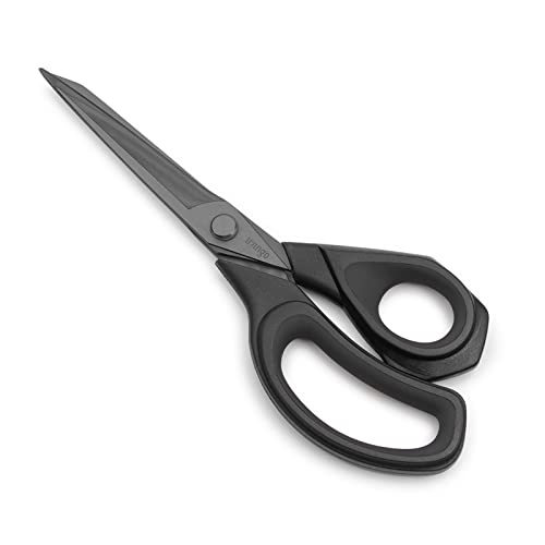 LIVINGO Fabric Scissors 9.5" Heavy Duty Tailor Shears Black - color: Light Black/Black, size: 9.5"
