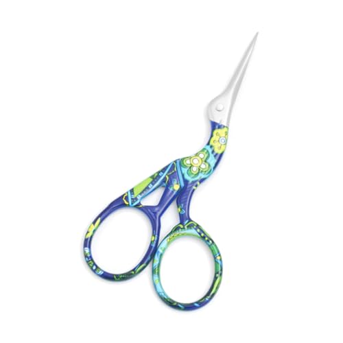 3.7" Sewing Embroidery Scissors with Cover for DIY Craft,Needlework - color: Green Flower