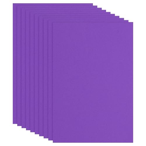 PATIKIL EVA Foam Sheet 10Pcs 12x8 Inch 2mm Thick Dark Purple - color: Dark Purple