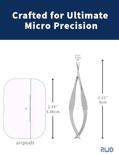 RWD VANNAS Micro Spring Scissors, 3.2" Curved Fan Tip (S11037-08) - size: Fan Curved Tip-S11037-08