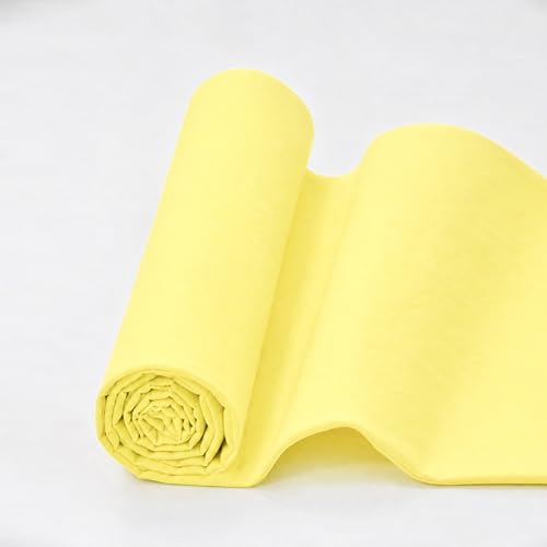 Yellow Cotton Fabric 3 Yards, 100% Natural Cotton Poplin Fabric by The Yard, 59 Inches Wide Lining Fabric for Sewing Apparel Cloth Hard-Wearing & High-Density Embroidery Quilting, Sewing Material - color: Yellow, size: 3Y