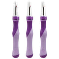 RJLCTH 3 Pcs Seam Rippers for Sewing, Purple Rubber Grip - color: Purple
