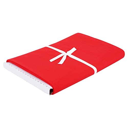 Craftido-19 Options-100% Cotton Fabric by The Yard in Solid Color 44”Wide by 3yd (9 ft) -Medium Weight 5.2 oz-Soft Cotton for Quilting, Sewing, Crafts, Binding, Backing and Lining - Red - color: Red