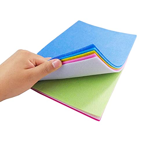 Jtnohx Stiff Felt, 2mm Thick Felt Sheets for Crafts, 8"x12" Hard Felt Fabric Squares 8Pcs for DIY Projects (Pink Blue Series) - color: Pink Blue Series