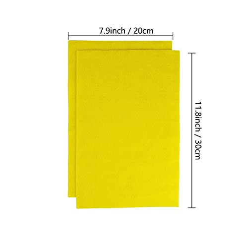 Jtnohx Color Felt Fabric Soft Felt Sheets for Crafts Light Yellow 20Pcs - color: Light Yellow