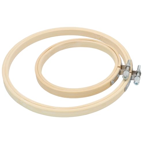 Biaungdo 2 Pcs Bamboo Embroidery Hoops 4 & 6 Inch, Wooden Cross Stitch Ring - size: 4 inch & 6 inch