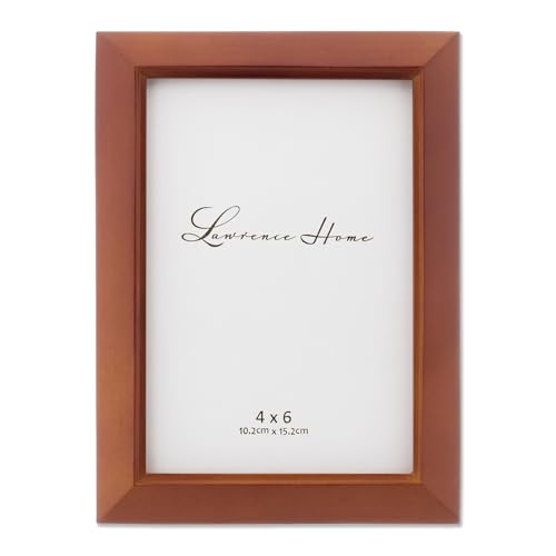 Lawrence Frames Estero Collection, Chestnut Wood 4 by 6 Picture Frame - color: Chestnut, size: 4x6