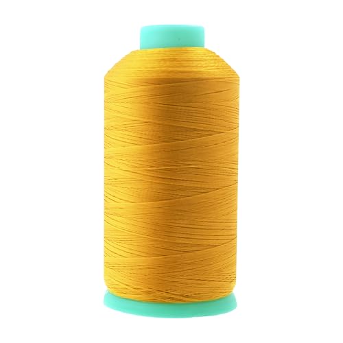 Mandala Crafts Size 46 210D T45 Gold Bonded Nylon Thread, 2843 YDs - color: Gold, size: T45 #46 210D/2 2843 Yards