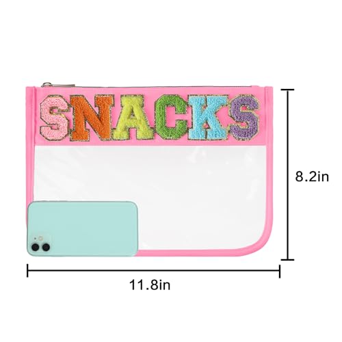 DYSHAYEN Clear Snacks Bag for Travel - color: Pink-Snacks